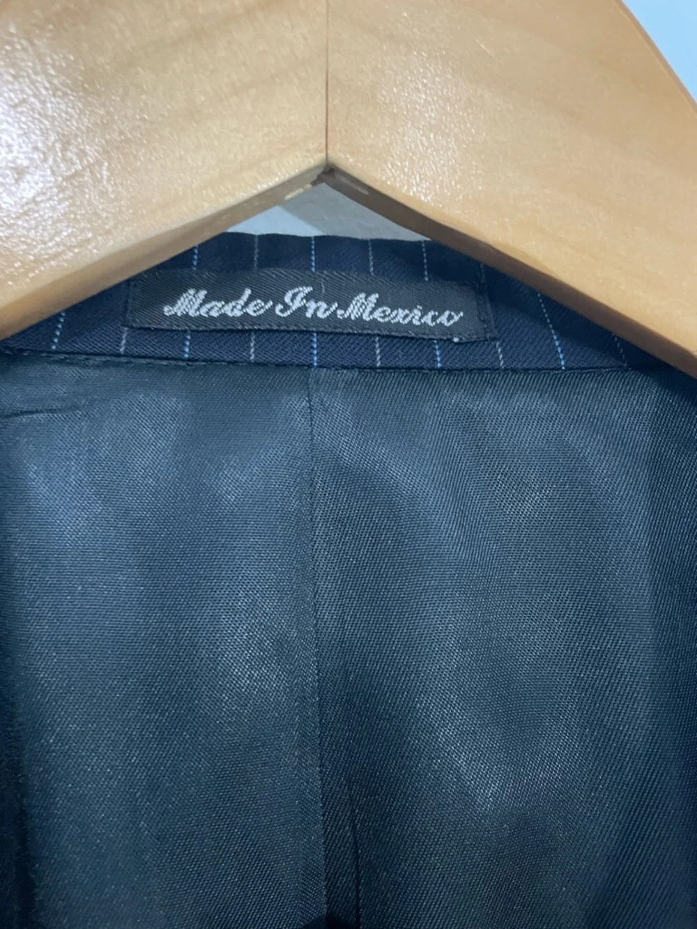 Ralph Lauren Navy Pinstripe Pure Wool Two-Button Blazer Size 40R